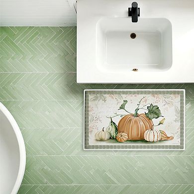 Stupell Home Decor Harvest Gourds Motif Decorative Bath Mat