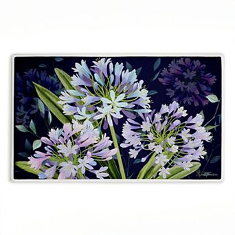 Stupell Home Decor Midnight Garden Flowers Decorative Bath Mat