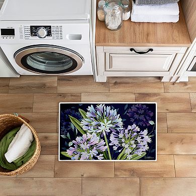 Stupell Home Decor Midnight Garden Flowers Decorative Bath Mat