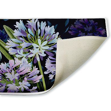 Stupell Home Decor Midnight Garden Flowers Decorative Bath Mat