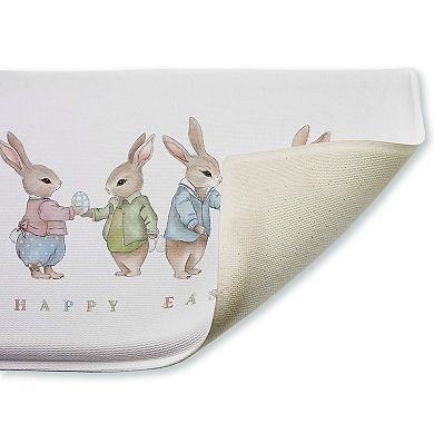 Stupell Home Decor Minimal Happy Easter Bunnies Decorative Bath Mat