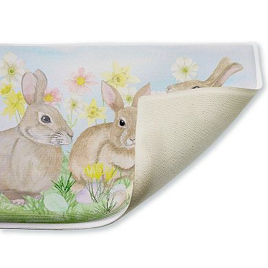 Stupell Home Decor Easter Bunnies & Flowers Decorative Bath Mat