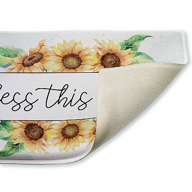 Stupell Home Decor Bless This Home Sunflowers Decorative Bath Mat