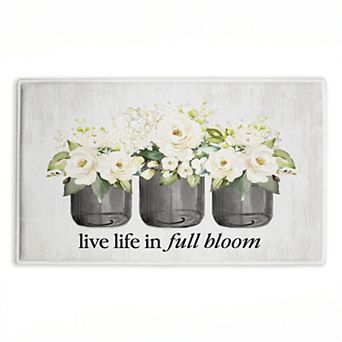 Stupell Home Decor Life In Full Bloom Floral Bath Mat