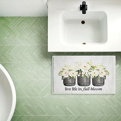 Stupell Home Decor Life In Full Bloom Floral Bath Mat