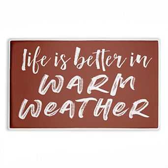 Stupell Home Decor Better In Warm Weather Decorative Bath Mat