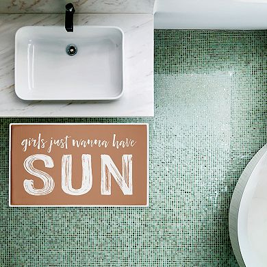 Stupell Home Decor Girls Just Wanna Have Sun Decorative Bath Mat