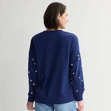 Women's Americana Lace USA Graphic Pullover Sweater