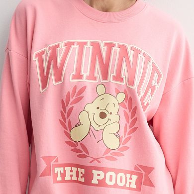Juniors' Disney's Winnie the Pooh French Terry Pullover