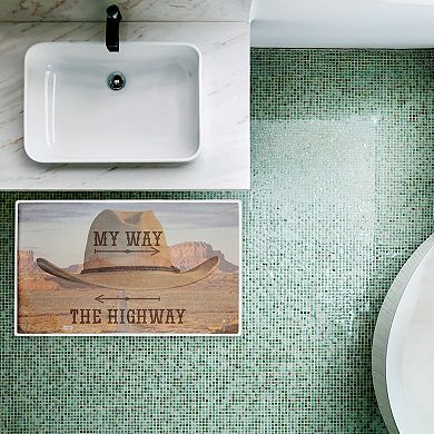 Stupell Home Decor My Way Or The Highway Bath Mat