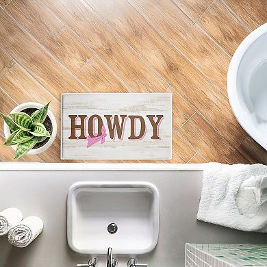 Stupell Home Decor Howdy Decorative Bath Mat
