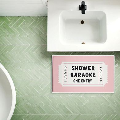 Stupell Home Decor Shower Karaoke Bath Mat