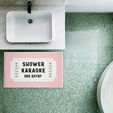 Stupell Home Decor Shower Karaoke Bath Mat