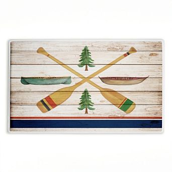 Stupell Home Decor Rustic Canoe Paddles Bath Mat