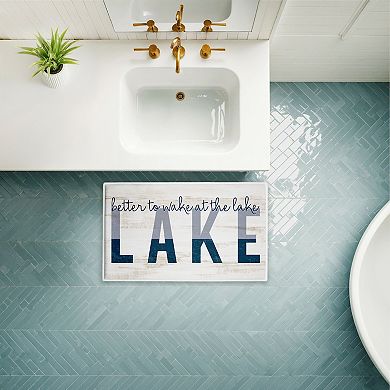 Stupell Home Decor Better To Wake At Lake Decorative Bath Mat