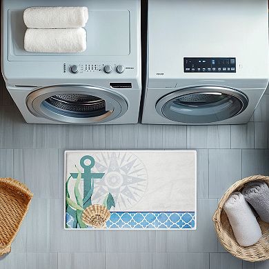 Stupell Home Decor Bayside Anchor & Compass Decorative Bath Mat