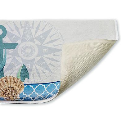 Stupell Home Decor Bayside Anchor & Compass Decorative Bath Mat