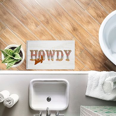 Stupell Home Decor Howdy Decorative Bath Mat