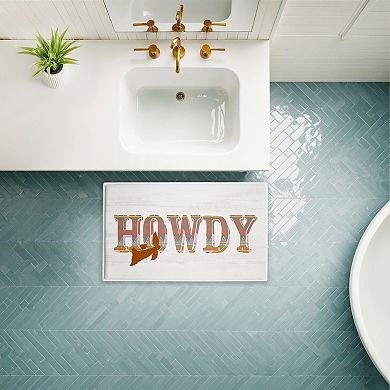 Stupell Home Decor Howdy Decorative Bath Mat