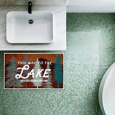 Stupell Home Decor This Way To Lake Retro Bath Mat