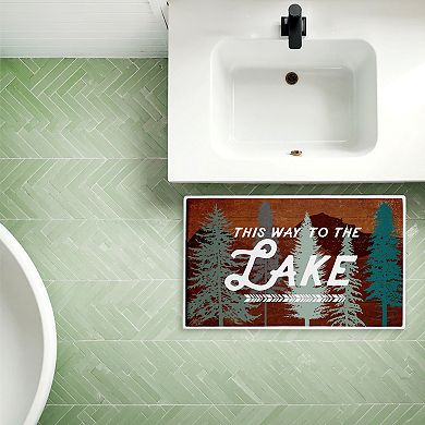 Stupell Home Decor This Way To Lake Retro Bath Mat