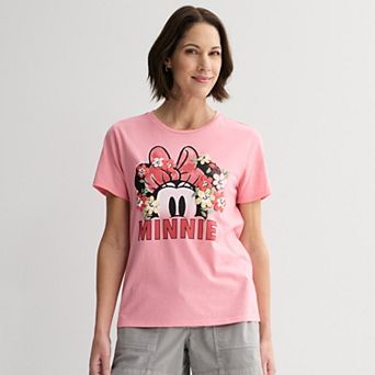 Women's Disney's Minnie Mouse Floral Graphic Tee