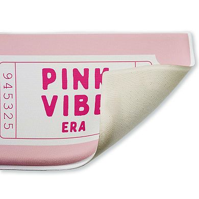 Stupell Home Decor Pink Vibe Era Ticket Decorative Bath Mat