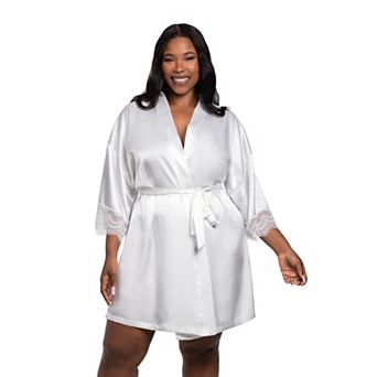 Plus Size Lilac+London Solid Wrapper Robe