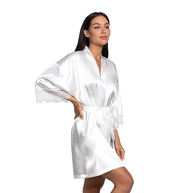 Women's Lilac+London Solid Wrapper Robe