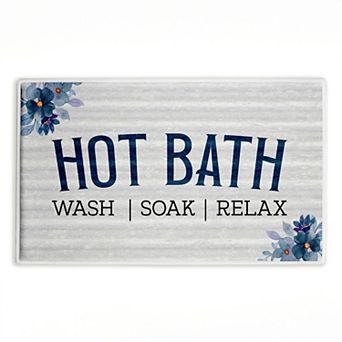 Stupell Home Decor Hot Bath Vintage Flowers Bath Mat