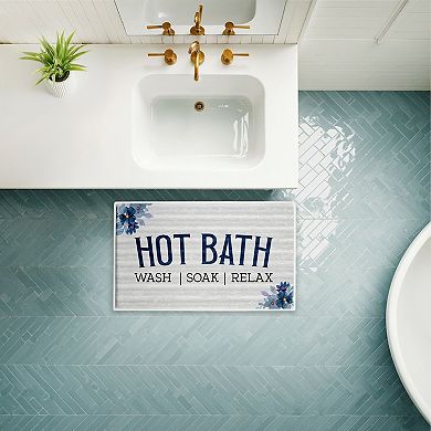 Stupell Home Decor Hot Bath Vintage Flowers Bath Mat