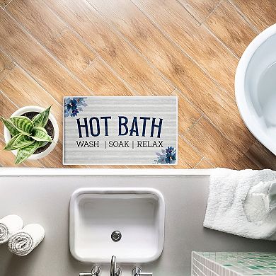 Stupell Home Decor Hot Bath Vintage Flowers Bath Mat