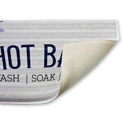 Stupell Home Decor Hot Bath Vintage Flowers Bath Mat