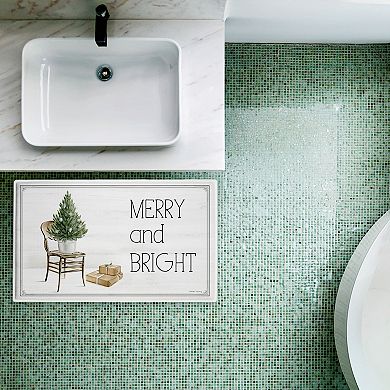 Stupell Home Decor Winter In Aspen Merry & Bright Decorative Bath Mat