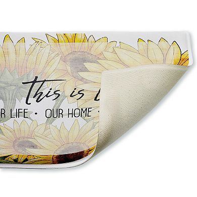 Stupell Home Decor This Is Us Sunflower Sentiment Decorative Bath Mat