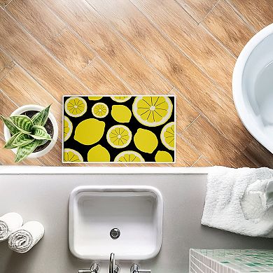 Stupell Home Decor Lemon Squeezy Pattern Bath Mat