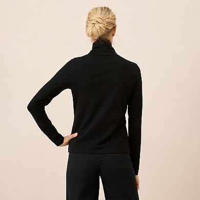 Organic Luxe Stretch Jersey Slim Turtleneck