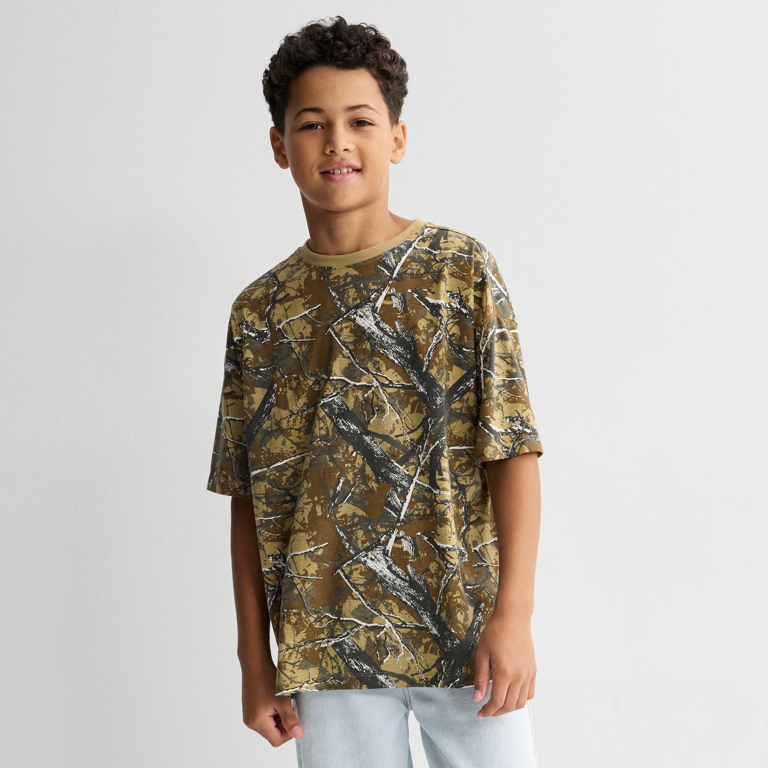 Футболка Sonoma Goods For Life® Camo Relaxed in Regular & Husky для мальчиков, цвет: Коричневый камуфляжный — фото 1