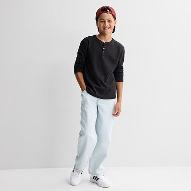 Boys 8-20 Sonoma Goods For Life® Long Sleeve Thermal Henley in Regular & Husky