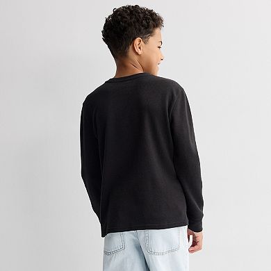 Boys 8-20 Sonoma Goods For Life® Long Sleeve Thermal Henley in Regular & Husky
