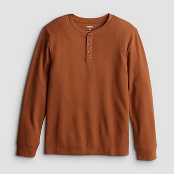 Boys 8-20 Sonoma Goods For Life® Long Sleeve Thermal Henley in Regular & Husky