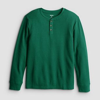 Boys 8-20 Sonoma Goods For Life® Long Sleeve Thermal Henley in Regular & Husky