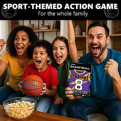 QUOKKA Card Game Basketball 128 Cards & Easy Rules for Kids and Adults Fast-Paced Matching Game