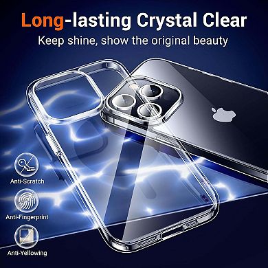 Entronix 5-in-1 Bundle for iPhone 13 Pro - Clear TPU Case, Screen & Camera Lens Protectors