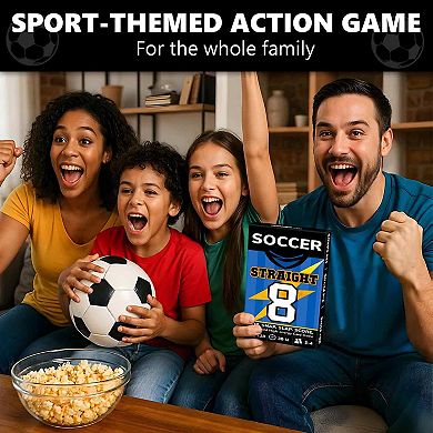 QUOKKA 128 Card Game Soccer for Kids & Adults Fast-Paced Matching Game with Easy Rules