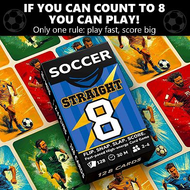QUOKKA 128 Card Game Soccer for Kids & Adults Fast-Paced Matching Game with Easy Rules