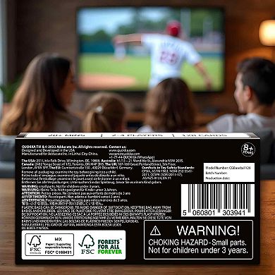 QUOKKA Card Game Baseball Fast-Paced 128 Cards & Easy Rules for Kids & Adults Quick Matching Game