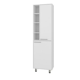 DEPOT E-SHOP Enetai Kitchen Pantry, 2 Doors, 9 Shelves, 4 Legs, White