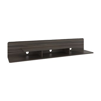 DEPOT E-SHOP Eudora TV Stand, 2 Shelves, Dark Brown