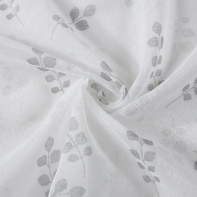 Dainty Home Clarissa Linen Textured Metallic Fabric Shower Curtain with 12 Matching Hooks 70" x 72"